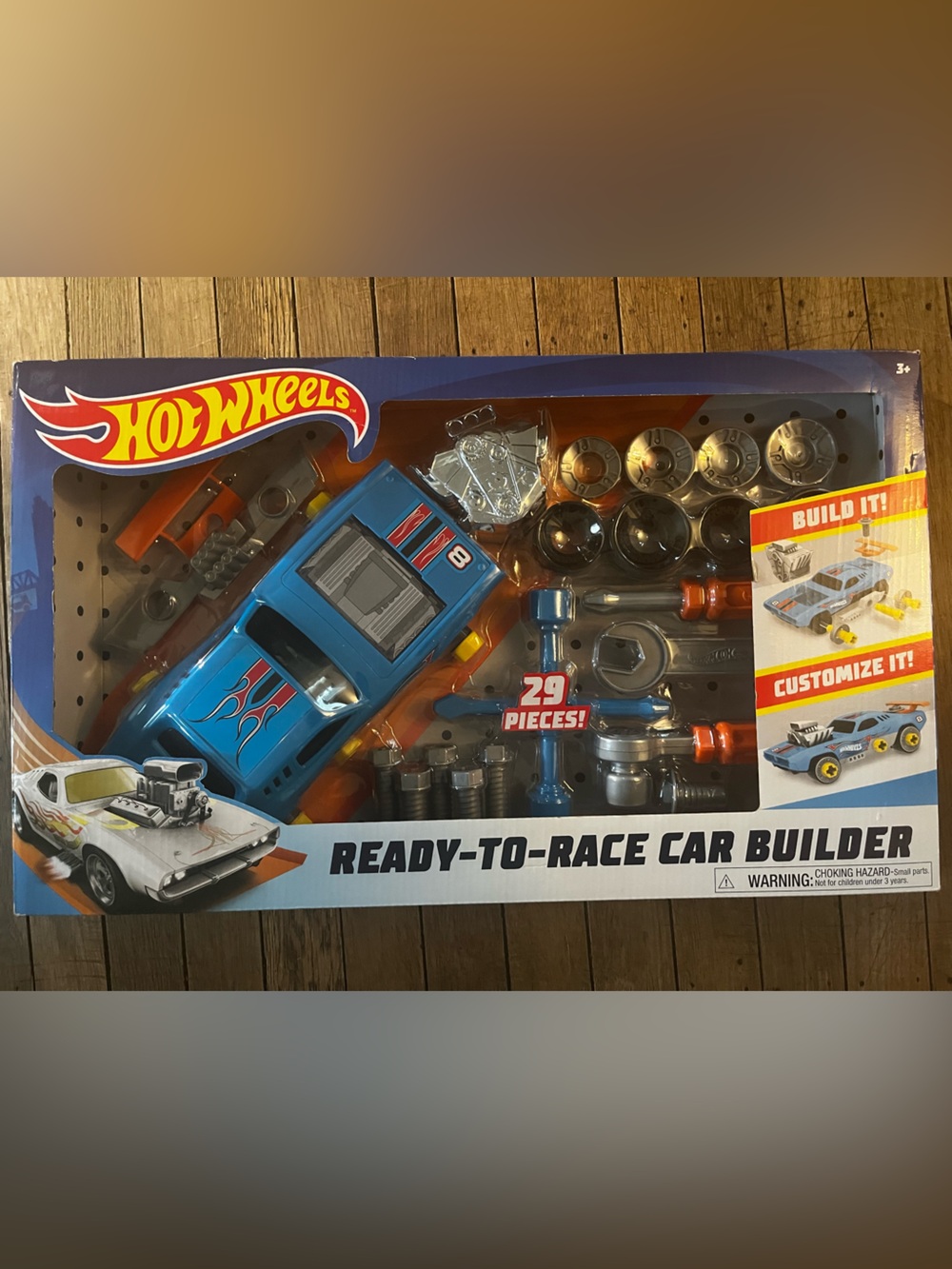 🏁 29-pc NEW Hot Wheels Ready To Race Car Builder Set Customize Build Play Tools